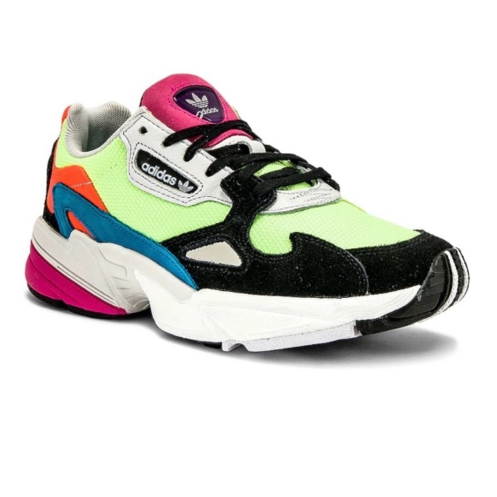 NEW Adidas Falcon Hi Res Neon Sneakers Womens 7